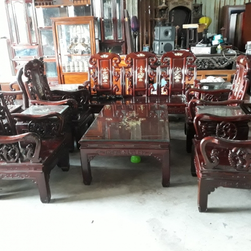 Bộ bàn ghế gỗ trắc 7 món